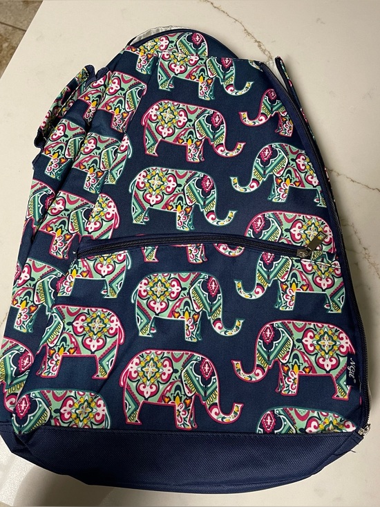 NGil Other - NGil Navy Elephant Print Tennis or Pickle Ball Racquet and Gear Sling Backpack